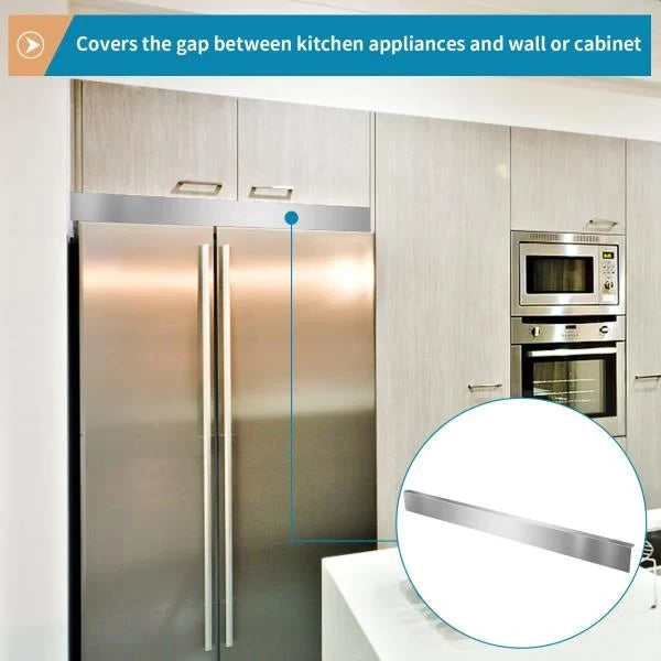 Stainless Steel Universal Gap Filler 36 x 3 x 1 Kitchen Appliance Gap Cover