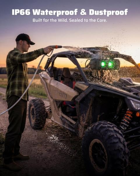 UTV Sound Bar Golf Cart Bluetooth Speaker with RGB Party Lights