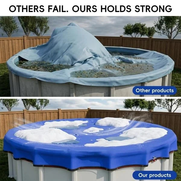 Ultra-Thick 28FT Pool Cover for Above Ground Pools with 4FT Overlap