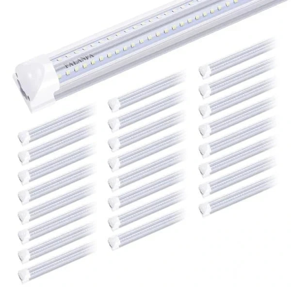T8 Integrated LED Tube Lights 4ft V-Shape 36W 3600LM 6000K 6 Pack