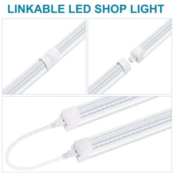 T8 Integrated LED Tube Lights 4ft V-Shape 36W 3600LM 6000K 6 Pack