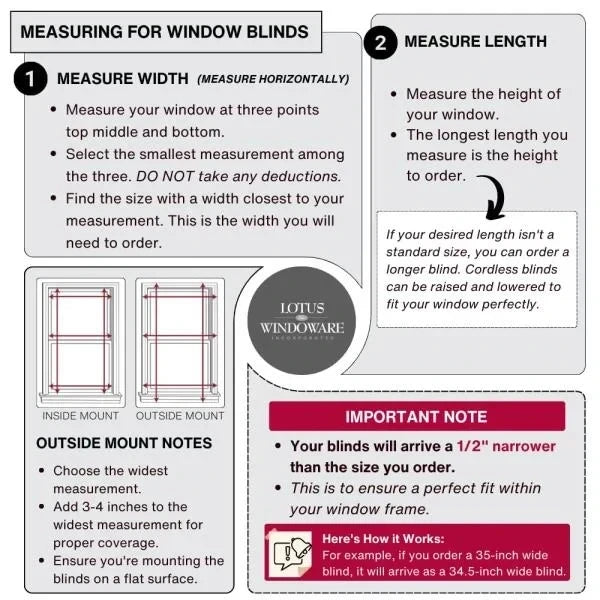 Cordless Mini Blind 1 Vinyl Slats 35.5 Wide x 60 Long White