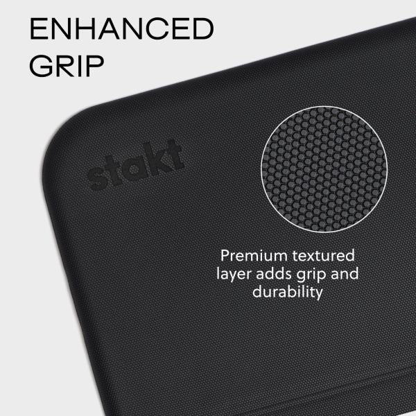 Stakt Foldable Yoga Mat Pro Non-Slip 2-in-1 Fitness Exercise Mat - Black