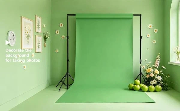 Seamless Bright Green Paper Backdrop Roll for Photography 53 x 16.4