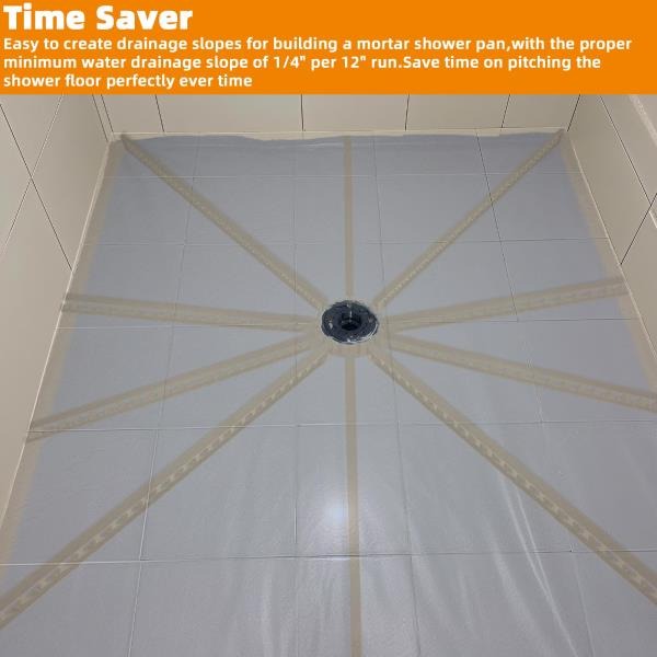 Shower Pitch Kit for Quick Install Sloped Shower Pan with 10 Float Sticks