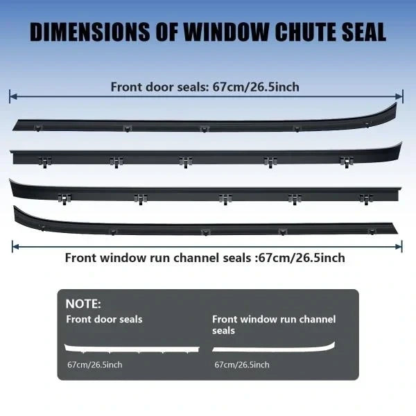 Front Door Window Weatherstrip Kit for GMC CK Series Jimmy Suburban and Chevy CK Blazer