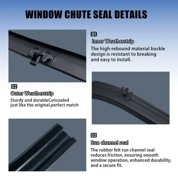 Front Door Window Weatherstrip Kit for GMC CK Series Jimmy Suburban and Chevy CK Blazer