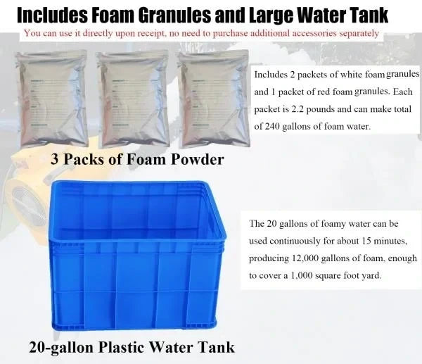 W High Power Foam Machine for Parties and Outdoor Events