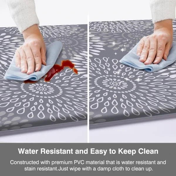 Cushioned Anti-Fatigue Kitchen Floor Mat 0.40 Thick Grey