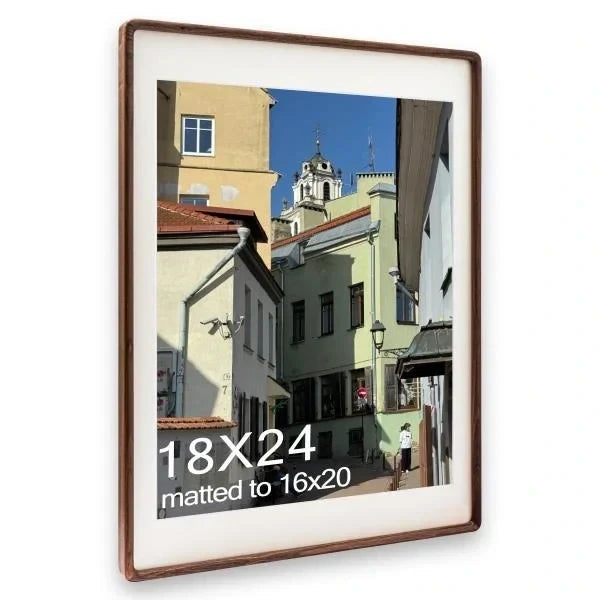 x24 Walnut Picture Frame Solid Wooden Poster Frame