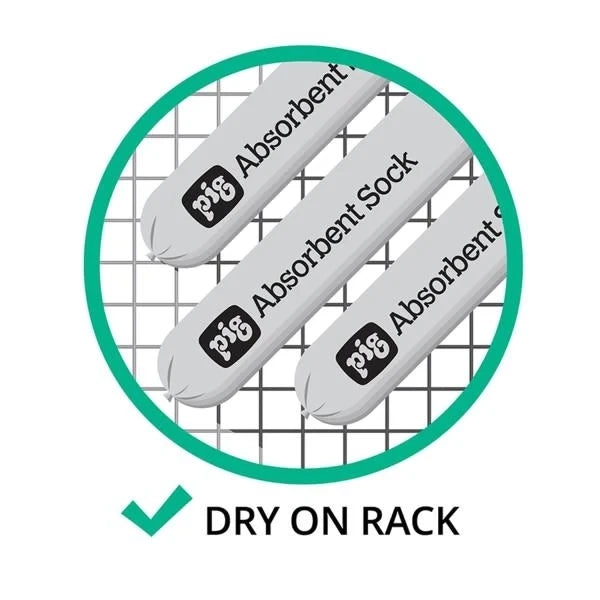 Mildew-Resistant Absorbent Water Sock 3 W x 4 L 12 Count PIG105-BL