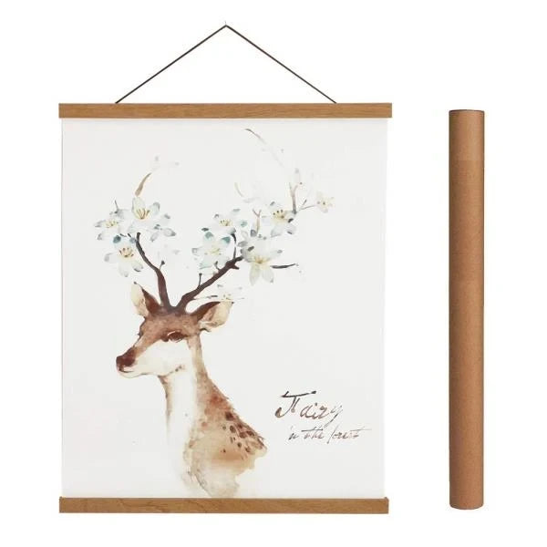 Magnetic Poster Hanger Frame 24 Teak Wood for 24x36 24x32 24x18 Canvas Artwork Print