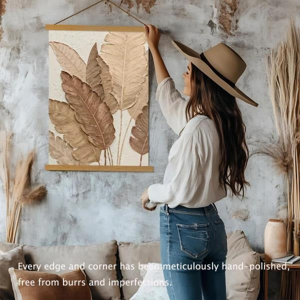 Magnetic Poster Hanger Frame 24 Teak Wood for 24x36 24x32 24x18 Canvas Artwork Print