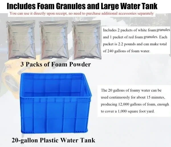 W High Power Foam Machine for Parties and Outdoor Events