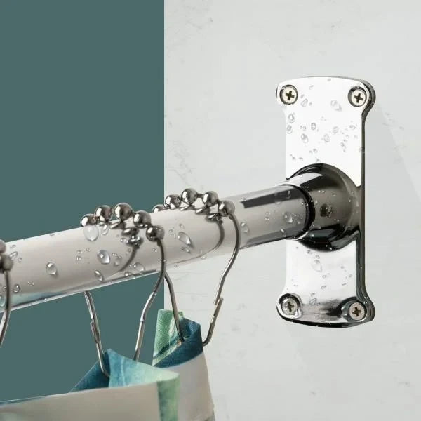 L Shaped Shower Curtain Rod Fits up to 62 Inches Long and 27 Inches Wide Chrome Plated