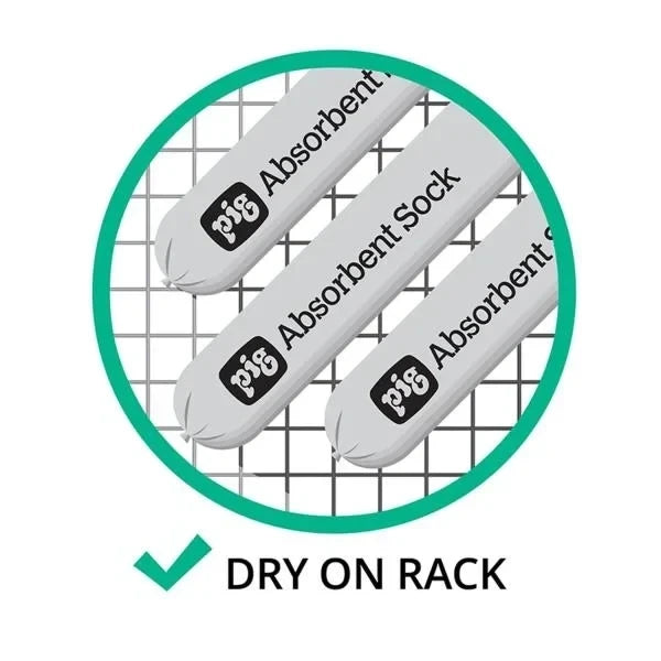 Mildew-Resistant Absorbent Water Sock 3 W x 4 L 12 Count PIG105-BL