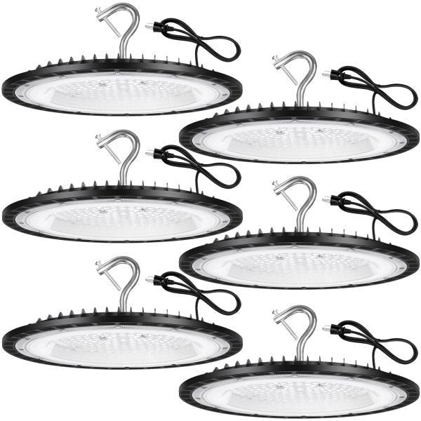 Pack 500W UFO LED High Bay Light 5000K Daylight 75000LM US Plug Warehouse Lighting