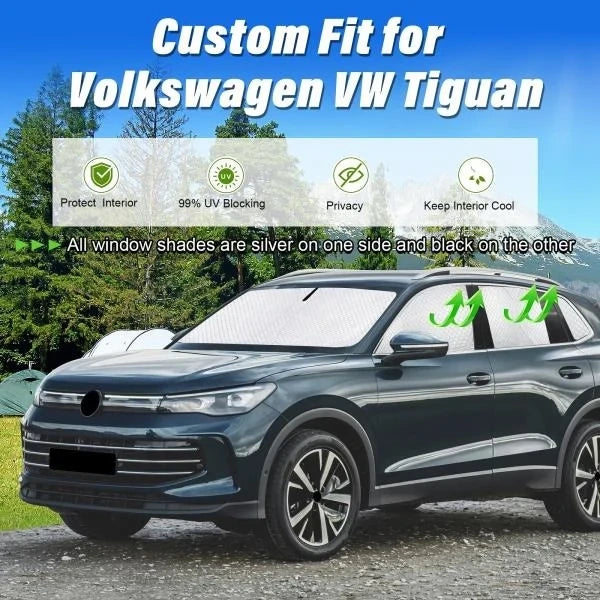 pcs Thicken Sun Shades for Volkswagen VW Tiguan 2018-2023 Full Car Window Covers