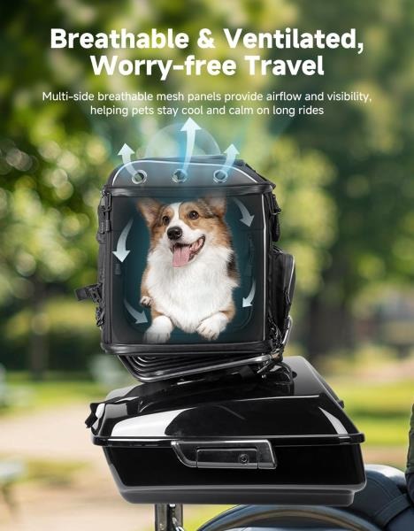 Motorcycle Dog Carrier Bag for Medium Dogs  Cats Up to 28 lbs