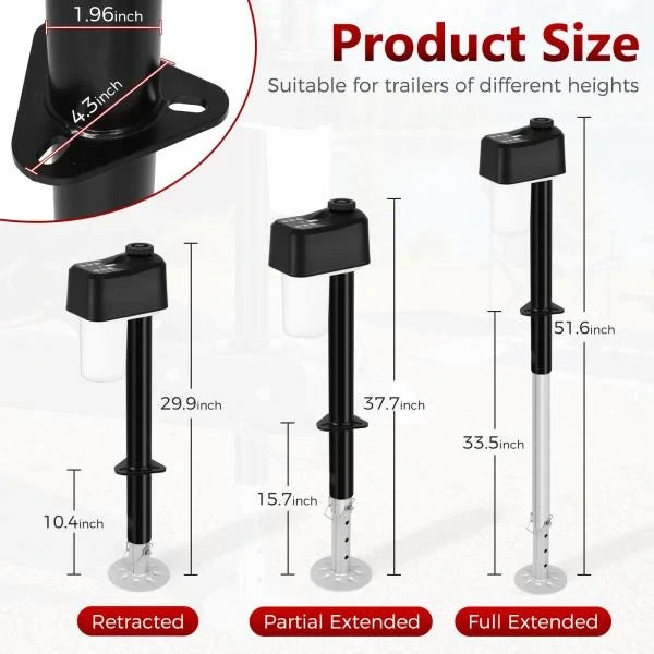 LBS Electric Trailer Jack with 2 Remote Controls IP65 Waterproof