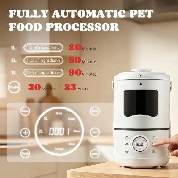 L Pet Meal Maker for Dogs  Cats Stainless Steel Inner Pot