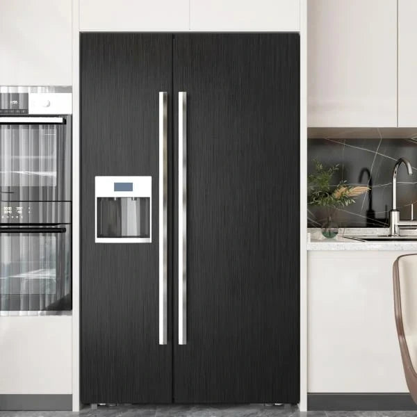 Black Stainless Steel Peel and Stick Wallpaper for Cabinets and Countertops 24118
