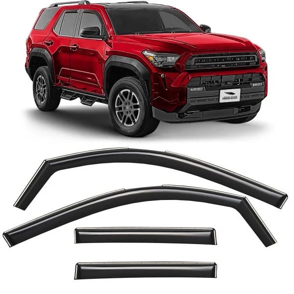 In-Channel Rain Guards for Toyota 4Runner 2025-2026 4-Piece Window Deflector Set