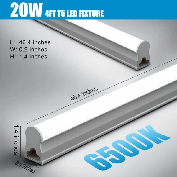 FT LED Shop Lights 2200LM 6500K 20W Linkable LED Light Bar 20 Pack