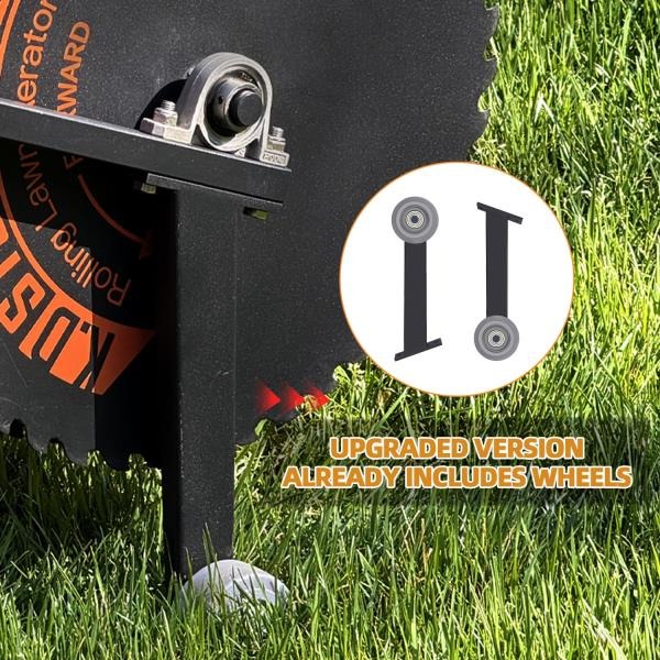 Patented Rolling Lawn Aerator Manual Coring Tool for Compacted Soil Loosening