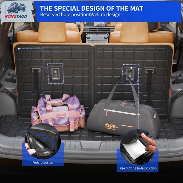 PCS Floor Mats Set for 2024-2026 Hyundai Santa Fe Cargo and Backrest Mats