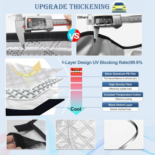 pcs Thicken Sun Shades for Honda Odyssey Elite 2018-2024 Full Car Window Covers