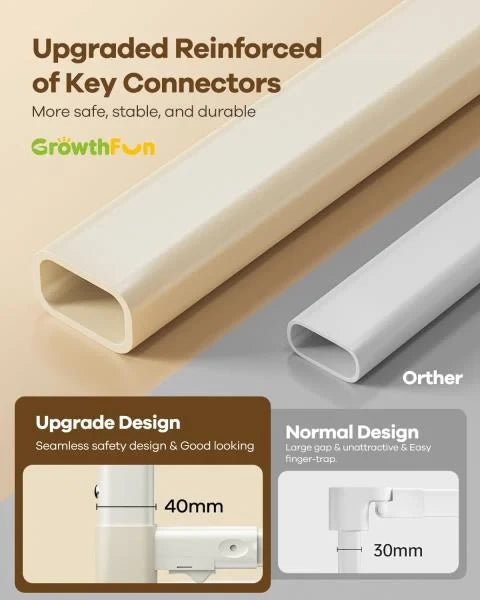 Foldable Bed Rail for Toddlers 71in Reinforced Carbon Steel Frame Breathable Cationic Fabric Grey