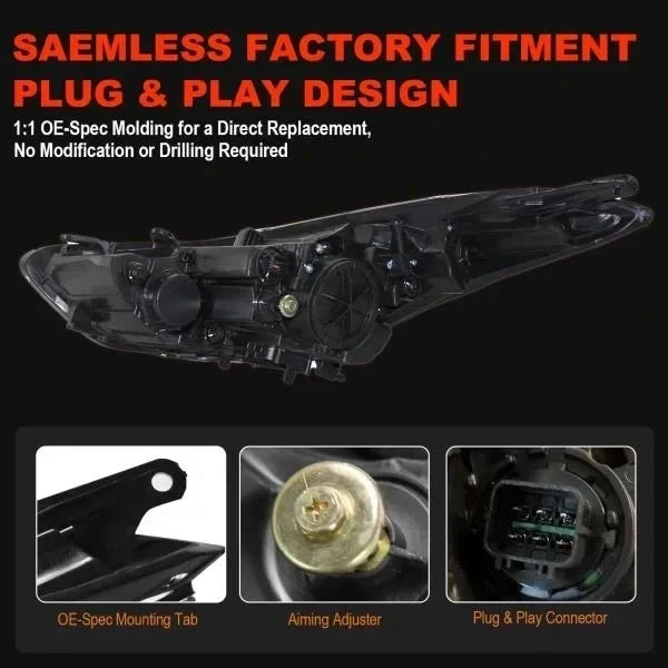 Chrome Headlight Assembly for 2011-2013 Hyundai Elantra US Built