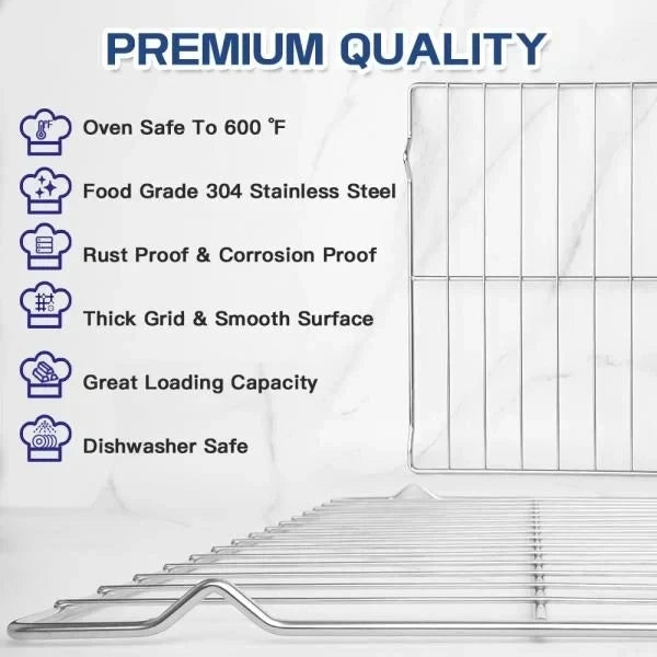 Pcs Range Oven Racks W10256908 for WhirlpoolKitchenAid 24 x 15.75