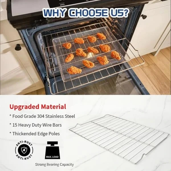 Pcs Range Oven Racks W10256908 for WhirlpoolKitchenAid 24 x 15.75