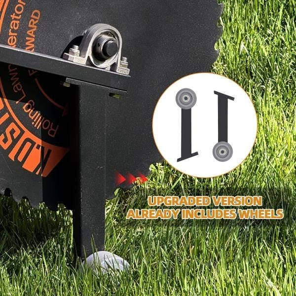 Patented Rolling Lawn Aerator Manual Coring Tool for Compacted Soil Loosening