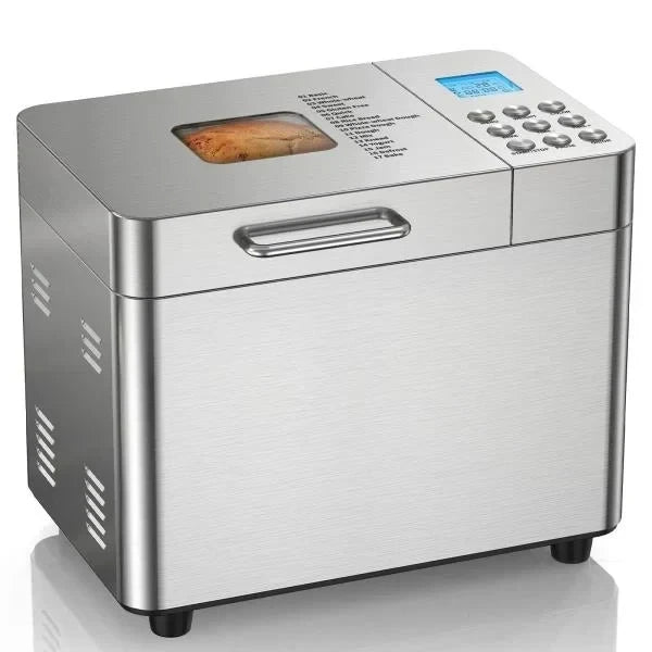 LB Automatic Bread Maker Machine 17 in 1 Stainless Steel Bread Machine 15 Hour Timer