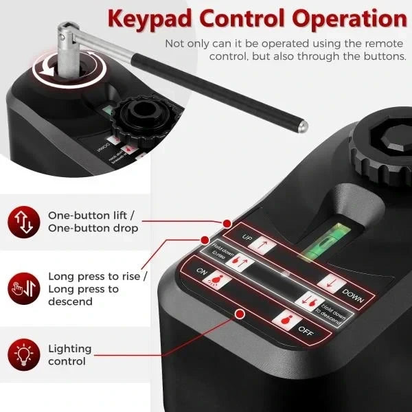 LBS Electric Trailer Jack with 2 Remote Controls IP65 Waterproof