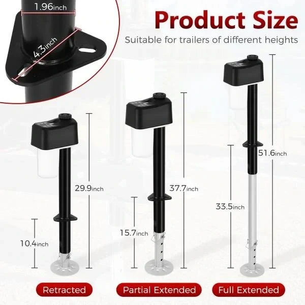 LBS Electric Trailer Jack with 2 Remote Controls IP65 Waterproof