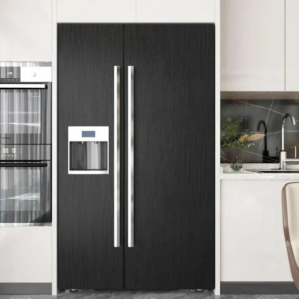 Black Stainless Steel Peel and Stick Wallpaper for Cabinets and Countertops 24118