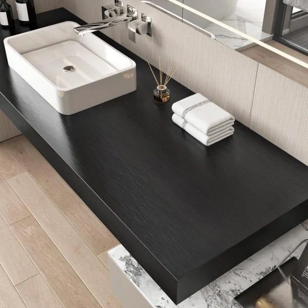 Black Stainless Steel Peel and Stick Wallpaper for Cabinets and Countertops 24118