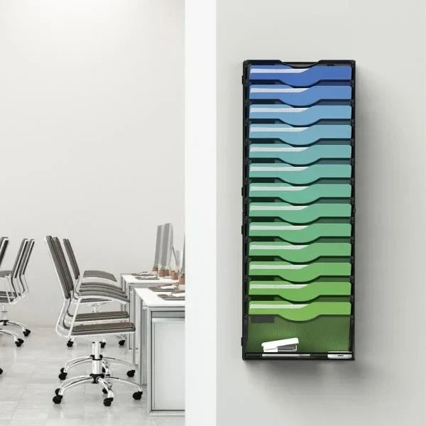-Tier Wall File Organizer Hanging Magazine Holder