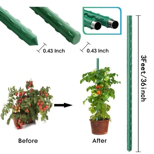 -Foot Garden Stakes Sturdy Plant Support for Vegetables 20-Pack