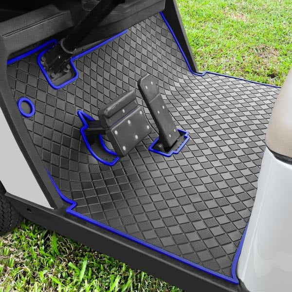 Upgraded Golf Cart Floor Mat for EZGO TXT 1994 Express S4 Blue Trim