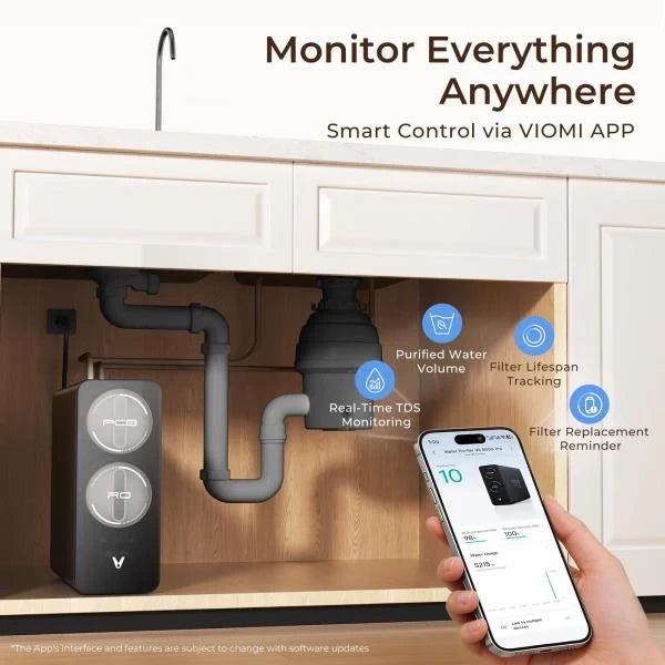 V8 PRO 800GPD Under Sink Tankless RO Water Filtration System