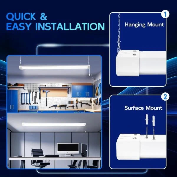 FT 120W LED Shop Light Linkable 13000LM 5000K Daylight White