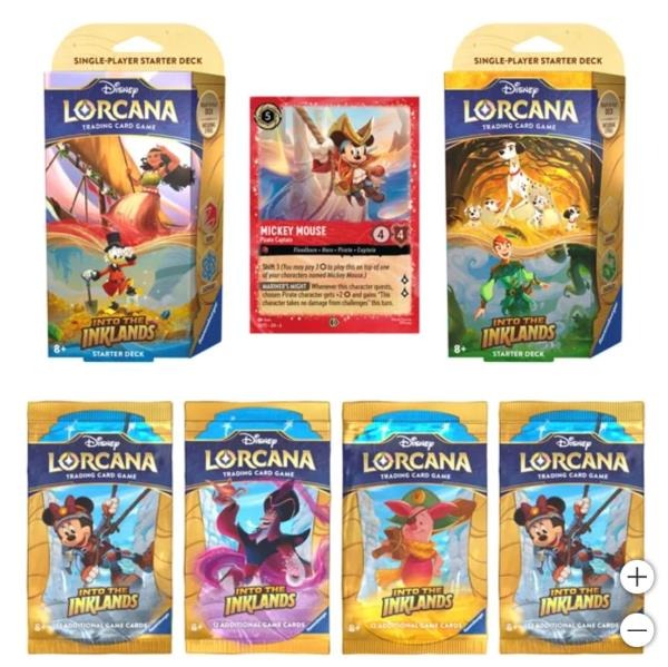 Disney Lorcana Trading Card Game Into the Inklands Starter Decks and Booster Packs Set