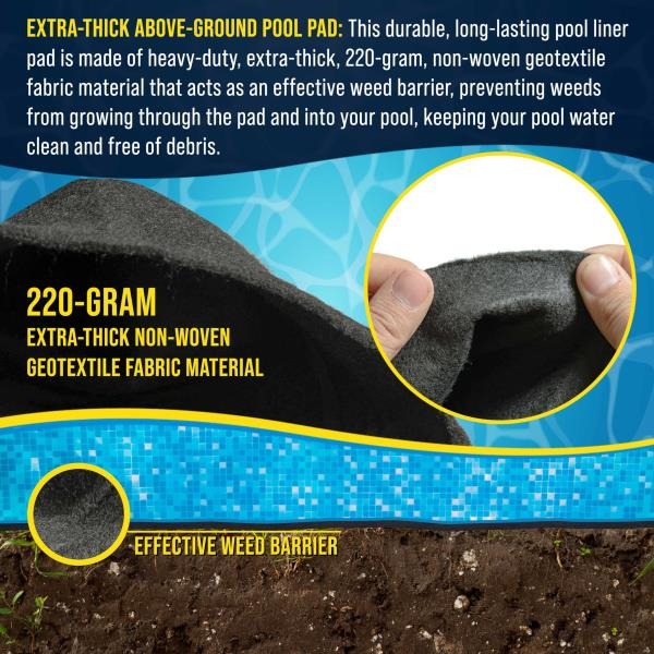 Round Heavy Duty Ground Shield Pool Liner Pad