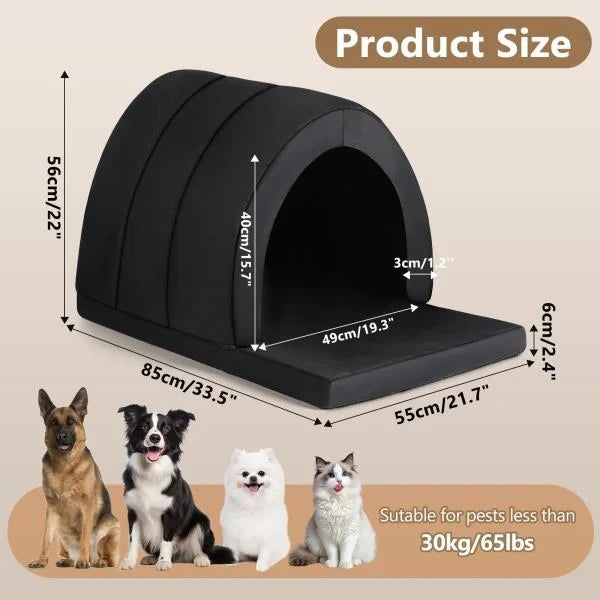 Orthopedic Dog House Indoor Dog Bed House for Large Medium Small Dogs