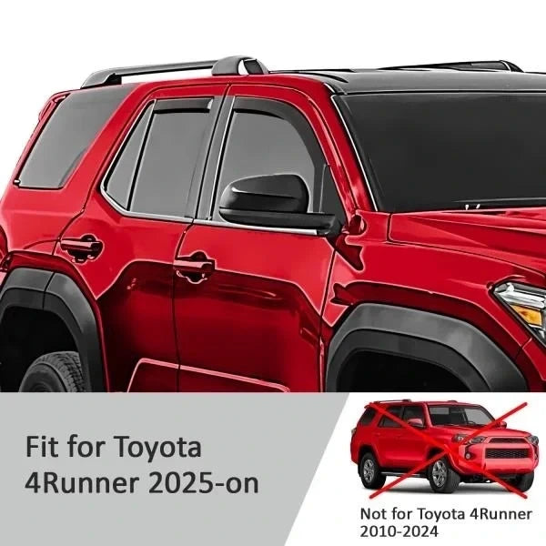 In-Channel Rain Guards for Toyota 4Runner 2025-2026 4-Piece Window Deflector Set
